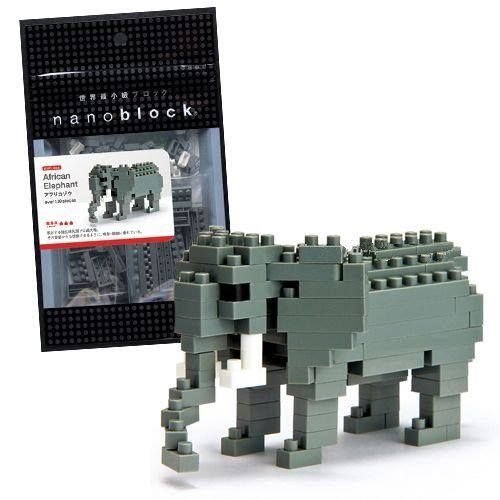 迷你積木 模型 KAWADA 日本nanoblock 河田積木 (非洲象積木) 大象 親子 恐龍先生賣好貨