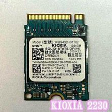 【KBG40ZNS1T02 KIOXIA BG4 1T 1TB 2230 NVME PCIE SSD 固態硬碟】