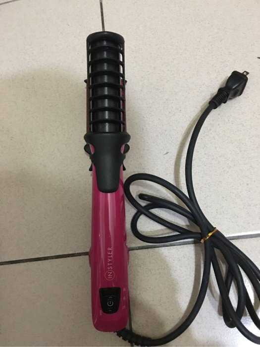 二手Instyler第二代負離子兩用速效電動捲髮器/造型美髮器桃紅色電捲棒/離子夾,台北可面交