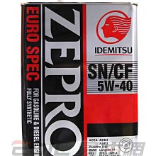 【易油網】【缺貨】日本出光 IDEMITSU SN ZEPRO RACING 5W40 日規超高等級 機油 4L