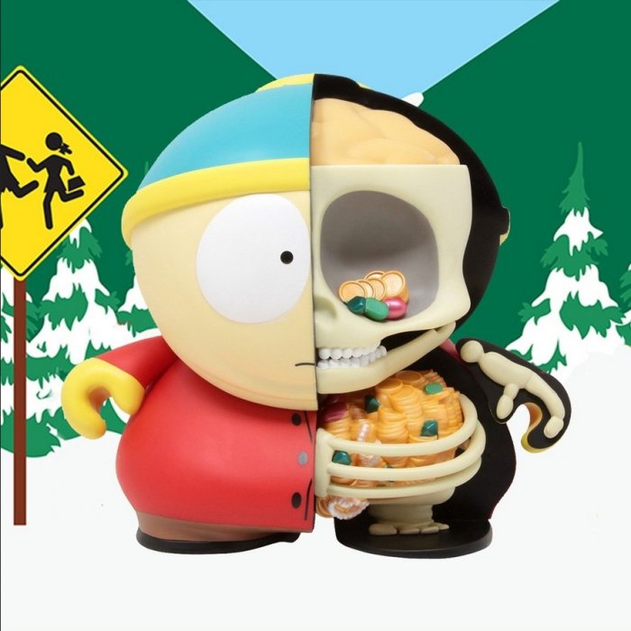 BEETLE KIDROBOT SOUTH PARK 南方公園 ANATOMY CARTMAN 阿ㄆㄧㄚˇ  8吋 半剖