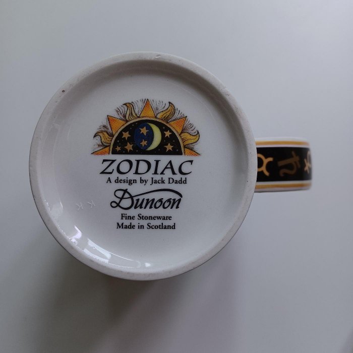 【MarsC】1990年代英國Dunoon, Zodiac by  Jack Dadd十二星座Leo獅子座骨瓷陶瓷馬克杯（25070666）