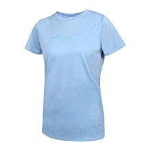 MIZUNO 女短袖T恤(免運 上衣 休閒 慢跑 台灣製「32TAA14621A」≡排汗專家≡