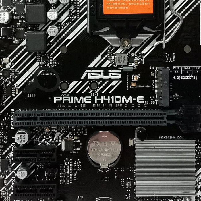 1200腳位 ASUS 華碩主機板 PRIME H410M-E MTX小板 支援第10/11代CPU 附後擋板