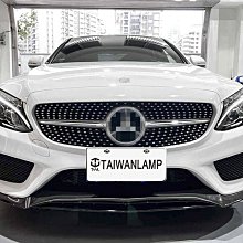 《※台灣之光※》全新 BENZ 賓士 W205 AMG 保桿 專用 C43 式樣 高級品 亮黑 前保桿下巴 台灣製