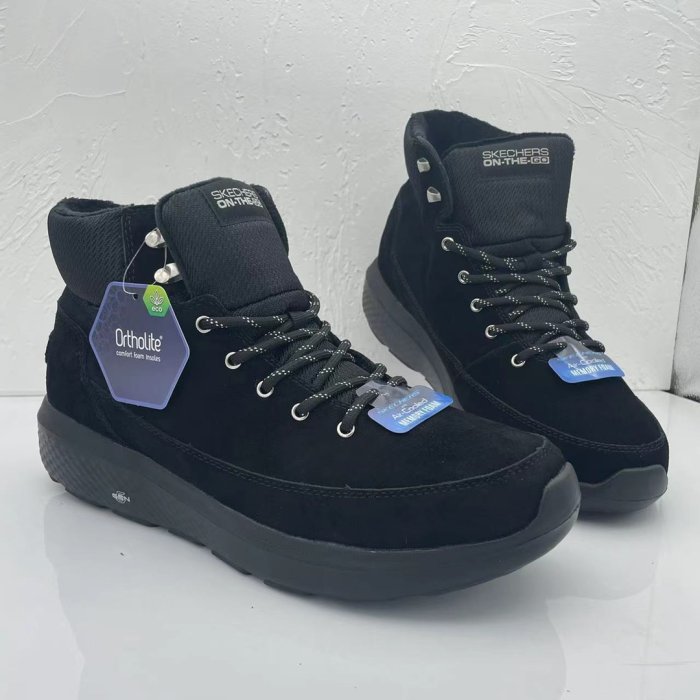 新款 Skechers男鞋 On-the-go City 高筒款 休閒鞋 反毛皮 內裡加絨 秋冬款 保暖靴 661026