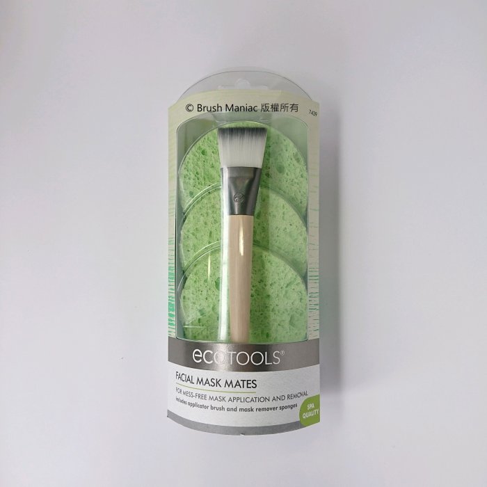 Brush Maniac ecotools Facial Mask Mates 面膜刷1入+臉部去角質海綿3入組合