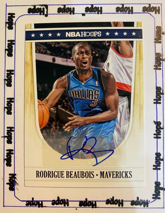 2011-12 NBA Hoops Autographs Rodrigue Beaubois #36 歐洲籃球聯賽 Anadolu Efes SK