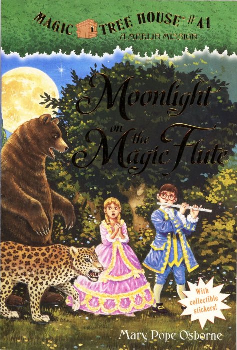 ＊小貝比的家＊MTH#41 :MOONLIGHT ONTHE MAGIC FLUTE/神奇樹屋平裝書 /7~12歲