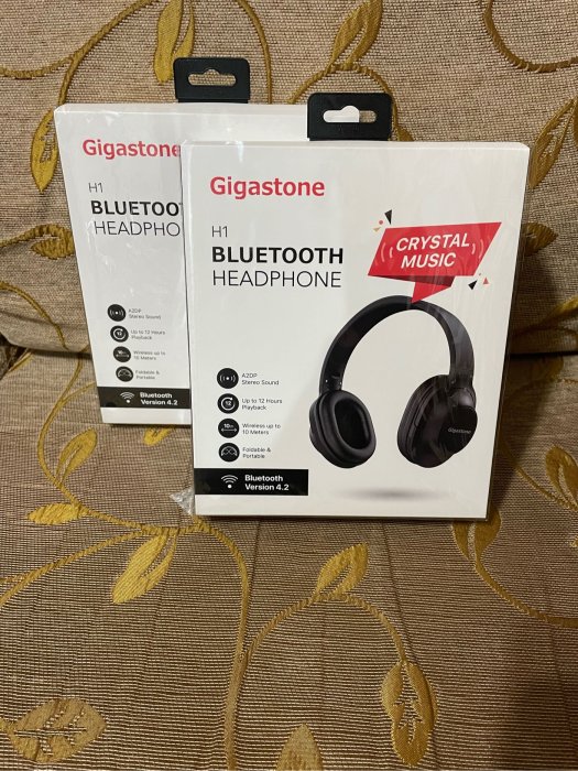 全新現貨 Gigastone Headphone H1 耳罩式無線藍牙耳機 H1 黑色 A2DP立體音效