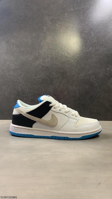 Nike 滑板鞋 SB Dunk Low Pro Laser Blue 白時尚 男鞋 休閒鞋 BQ6817-101公司級