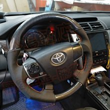 【小鳥的店】豐田 CAMRY 2012-17 7代 7.5代運動版 卡夢變形蟲 方向盤 賽車級凸點 SGS檢驗 橘線