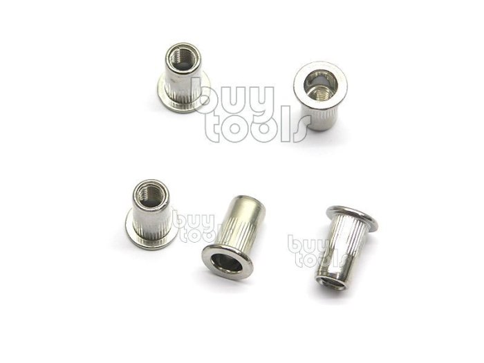 台灣工具-INSERT NUT SERIES 高品質不鏽鋼拉帽、台灣製歐盟標準、M5*圓型*大唇*壓花、每顆售價「含稅」