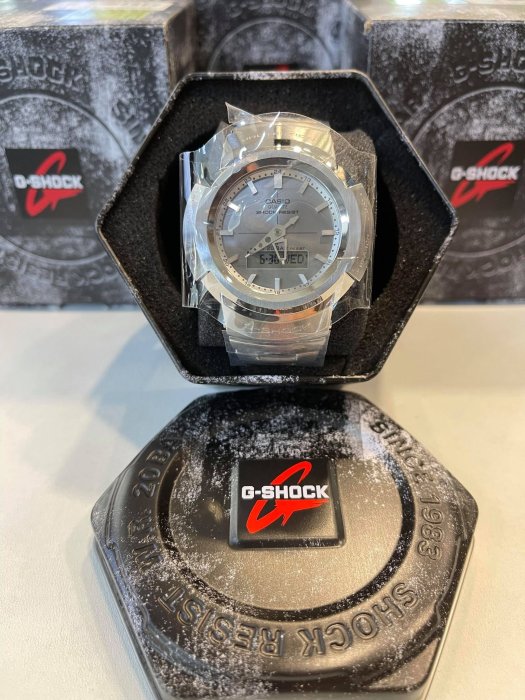 CASIO GSHOCK AWM-500 系列全金屬盛宴不鏽鋼全金屬限一只AWM-500D-1A8