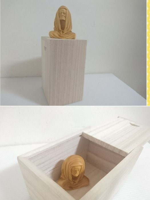 木雕   達摩職人雕刻    黃楊木
