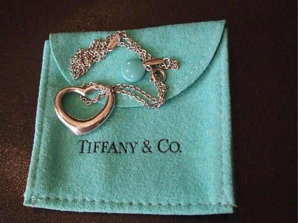 ☆銀翔二手精品☆ TIFFANY & CO. 925 純銀 愛心項鍊 銀鍊 【中尺寸】