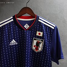 CA 日本藍武士 adidas JFA 深藍 休閒運動短t M號 一元起標無底價Q777