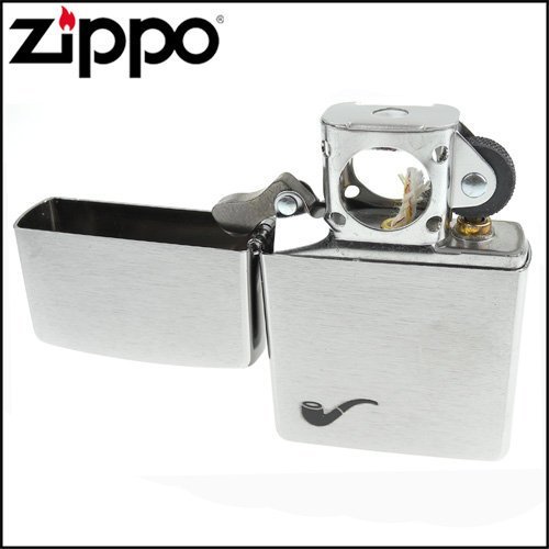 ☆哈洛德小舖☆【ZIPPO】美系~Pipe Lighter~煙斗用打火機~拉絲打磨電鍍鉻款NO.200PL