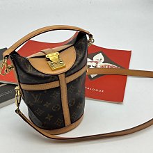 【哈極品】美品 《Louis Vuitton LV 老花字紋薯條斜背包/手提包》