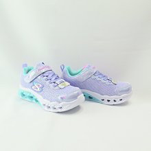 Skechers 買鞋送襪 S LIGHTS 中童 302317LLVMT 愛心燈鞋 魔鬼氈 紫【iSport愛運動】