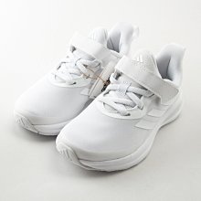 adidas 愛迪達 慢跑鞋 FortaRun EL K  童鞋 透氣 避震 魔鬼氈 中大童 全白 GY7602 現貨出清