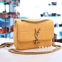 【茱麗葉精品】【全新商品】YSL 專櫃商品 698162 Mini Jamie 金屬LOGO翻蓋斜背包.黃 現貨