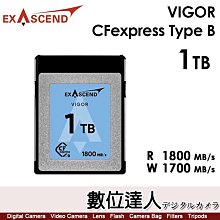【數位達人】Exascend VIGOR CFexpress TypeB 高速低功耗記憶卡 1TB／R1800 MB/s
