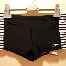 -TAKADA 高田家- 全新正品 SPEEDO LYCRA 萊卡 黑色配黑白條紋 四角泳褲