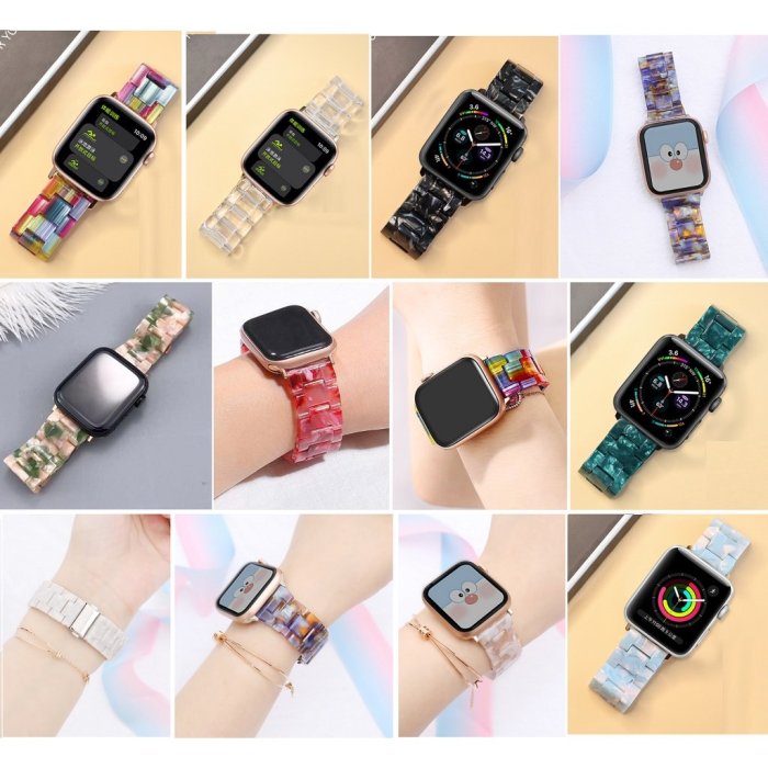 豪華 Fitbit Versa 3 錶帶樹脂 Fitbit Sense 錶帶不銹鋼錶帶可更換 Fitbit Sense