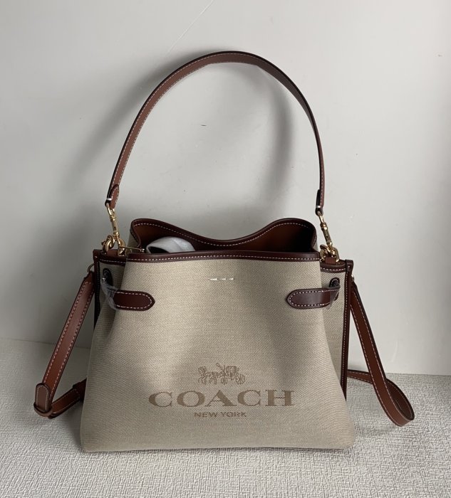 全新 COACH CH190 新款帆布包 HANNA 系列 CARRYALL 托特水桶包 超低直購