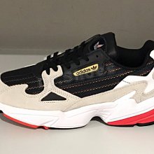 【Dr.Shoes 】Adidas Originals Falcon W 黑灰 彩虹 線條 老爹鞋 慢跑鞋 Q47262