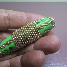【競標網】時尚漂亮尼泊爾(綠色)銅藝精緻天珠(網路特價品、原價250元)限量一件
