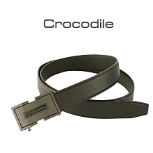 【寧寧精品*台中皮帶皮夾皮包包包30年店】Crocodile 鱷魚【黑色牛皮皮帶 可微調自動皮帶 現貨免運】857-3