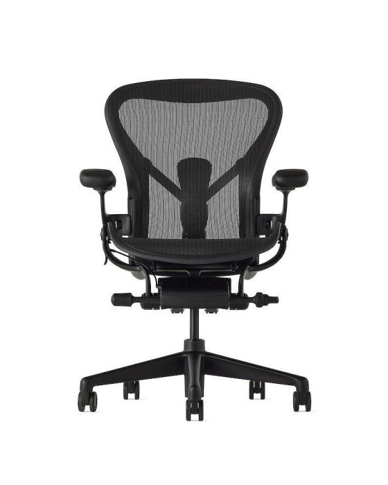 限時特價：啞光電競黑 全功能金屬椅腳 Herman Miller 2.0 Aeron 全新正品 人體工學辦公電腦椅