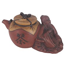 金卡價1088 二手 中國早期60-70年玉松煌製茶仙紫砂壺 約13x6x7cm 620100002544 04