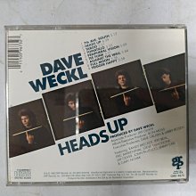 昀嫣音樂(CDa147)  DAVE WECKL HEADS UP 美國壓片 1992年 磨損 保存如圖 售出不退