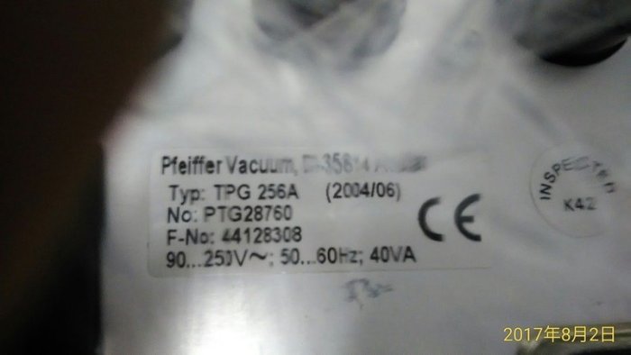 典勤科技 真空壓力計 真空計 Pfeiffer Vacuum gauge controller TPG256A 良品出售