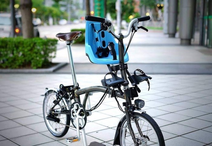 荷蘭Bobike 腳踏車兒童座椅＋brompton專用轉接座