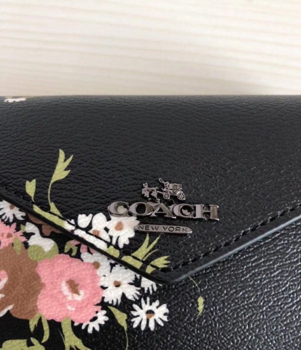 小皮美國正品代購 COACH 59746 新款女士卡包 零錢包 手拿包 短夾 鑰匙扣包 翻蓋短夾 錢夾 附購證