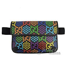 【茱麗葉精品】全新精品 GUCCI 專櫃商品 598113 GG Psychedelic雙G印花胸口/腰包.黑邊 現貨