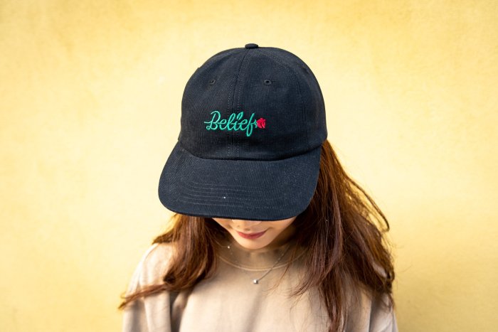 【A-KAY0】BELIEF 男女 ROSE CAP 老帽 玫瑰 黑【BLF18FWRCBK】