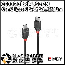 數位黑膠兔【 林帝 36906 Black USB 3.1 Gen 2 Type-C 公 對 公 傳輸線 1m 】