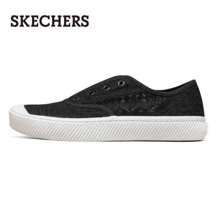 100原廠％Skechers斯凱奇女鞋2021新款夏季厚底一腳蹬懶人鞋休閑平底板鞋子