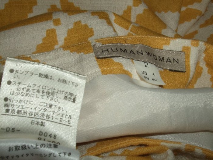 I-155/USED＜日本製HUMAN WOMAN　普普風圖柄摺裙＞2/M