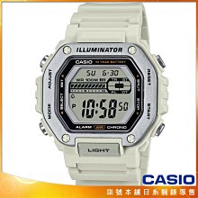 【柒號本舖】CASIO 卡西歐十年電力運動電子膠帶錶-灰白色 / MWD-110H-8A (台灣公司貨)