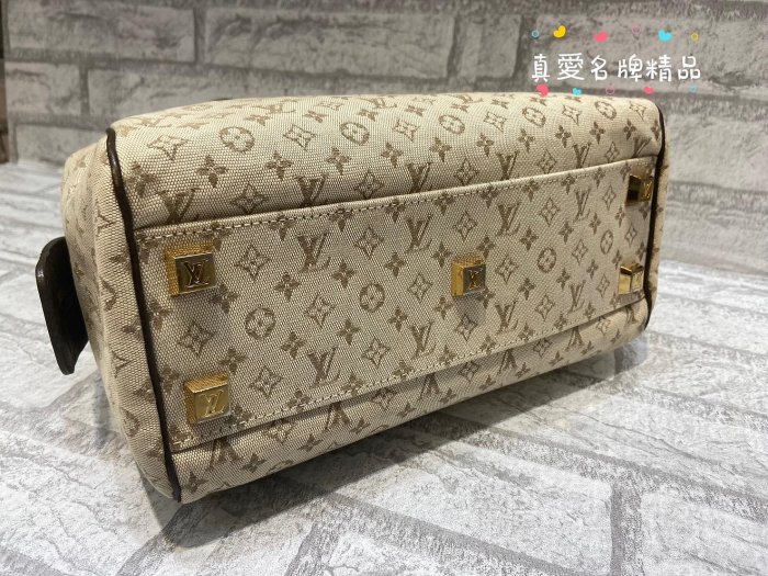 《真愛名牌精品》LV  米色 淺綠 醫生包 手提包 *8成新*64116