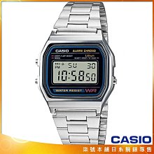 【柒號本舖】CASIO 卡西歐復古鬧鈴方形電子錶-黑 # A158WA-1 (原廠公司貨)