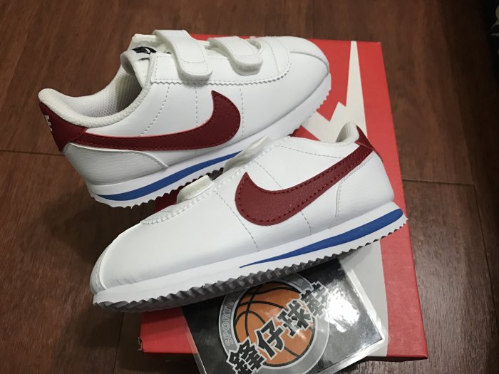 【 鋒仔球鞋 】NIKE CORTEZ BASIC SL TDV OG 魔鬼氈 白藍紅 阿甘小童鞋904769-103