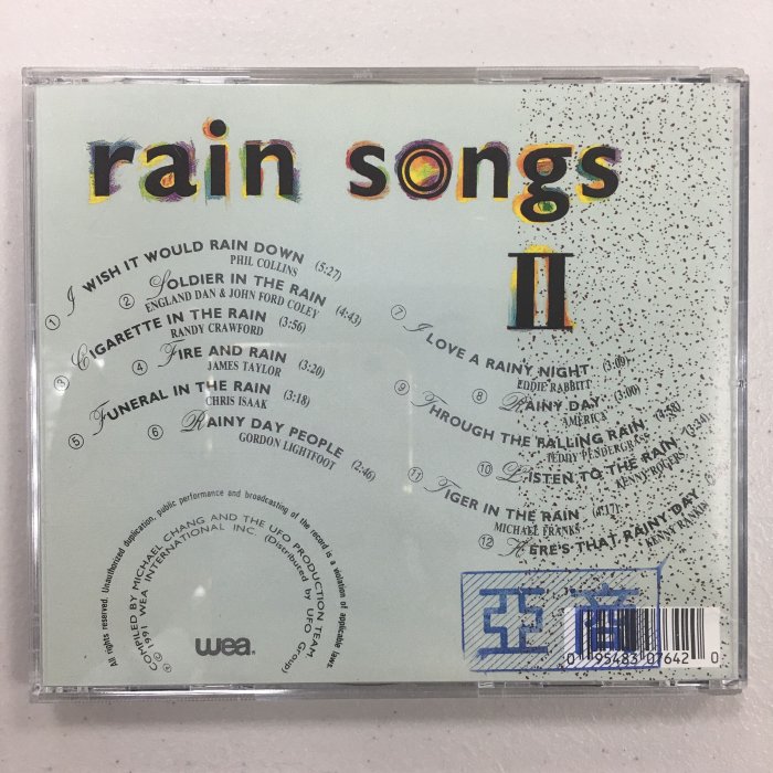 金曲集錦系列 雨的情歌第二輯 極新二手CD