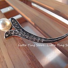 Little Ting Store:BLING水晶鑽珍珠花樣別針/胸針搭配披肩圍巾襯衫 生日禮物